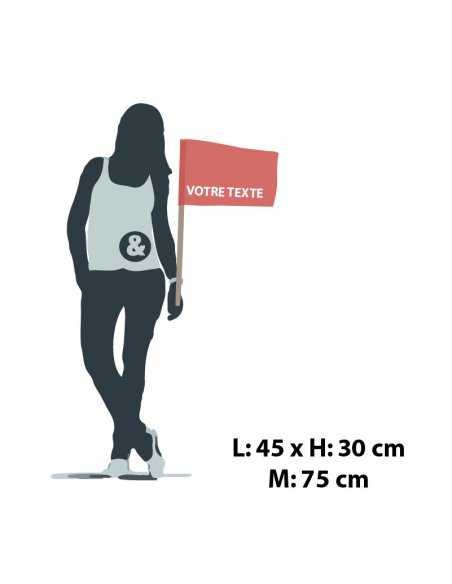 Drapeau à Main en tissu Personnalisable pour vos événements