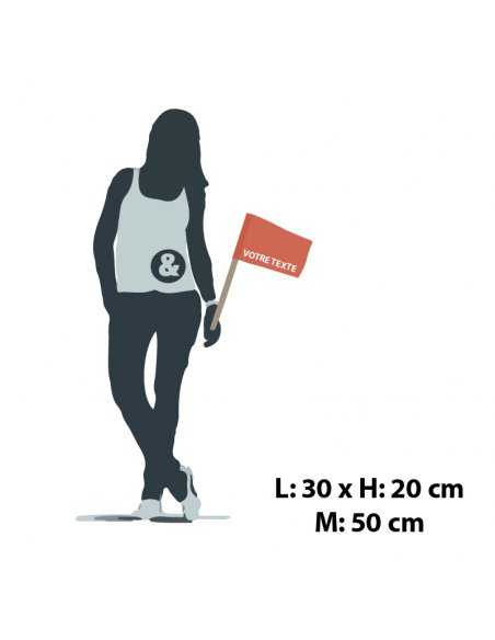 Drapeau à Main en tissu Personnalisable pour vos événements