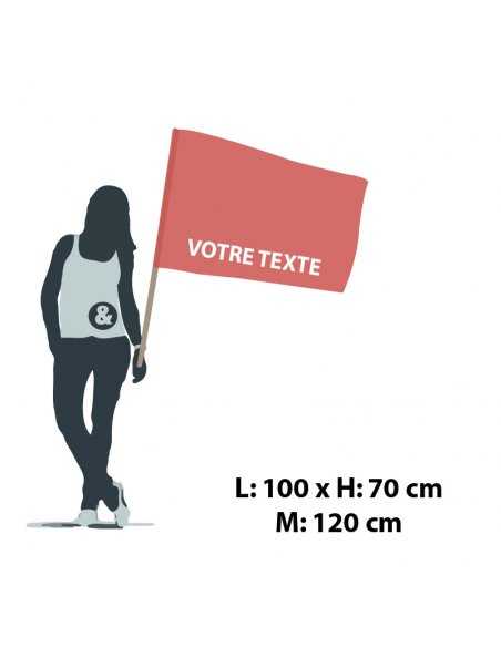 Drapeau à Main en tissu Personnalisable pour vos événements