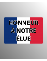 Plaque dibond 300x200 coins arrondis "honneur à notre élue"