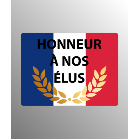 Panneau honneur à nos élus 400*300mm Coins arrondis