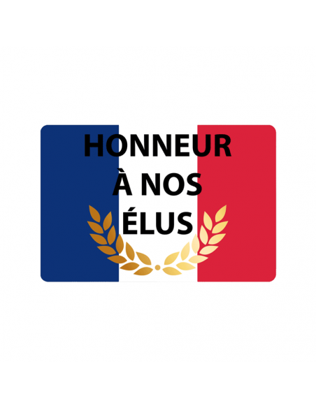 Panneau Honneur ÉLU - coins arrondis 300*200mm